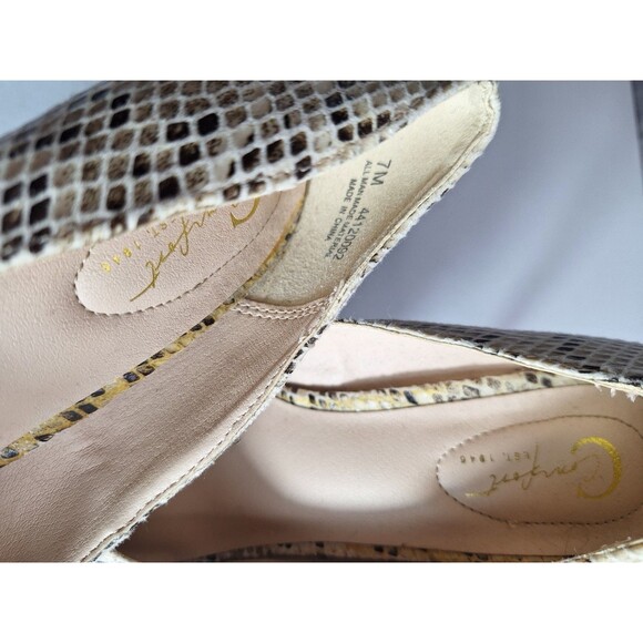 Women's Snake Print Stiletto Heels Pumps Sz 7 Mob Wife Career Office Business - Picture 6 of 9